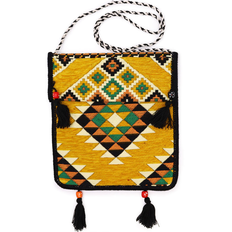 Yellow Kilim Messenger Festival Bag product image