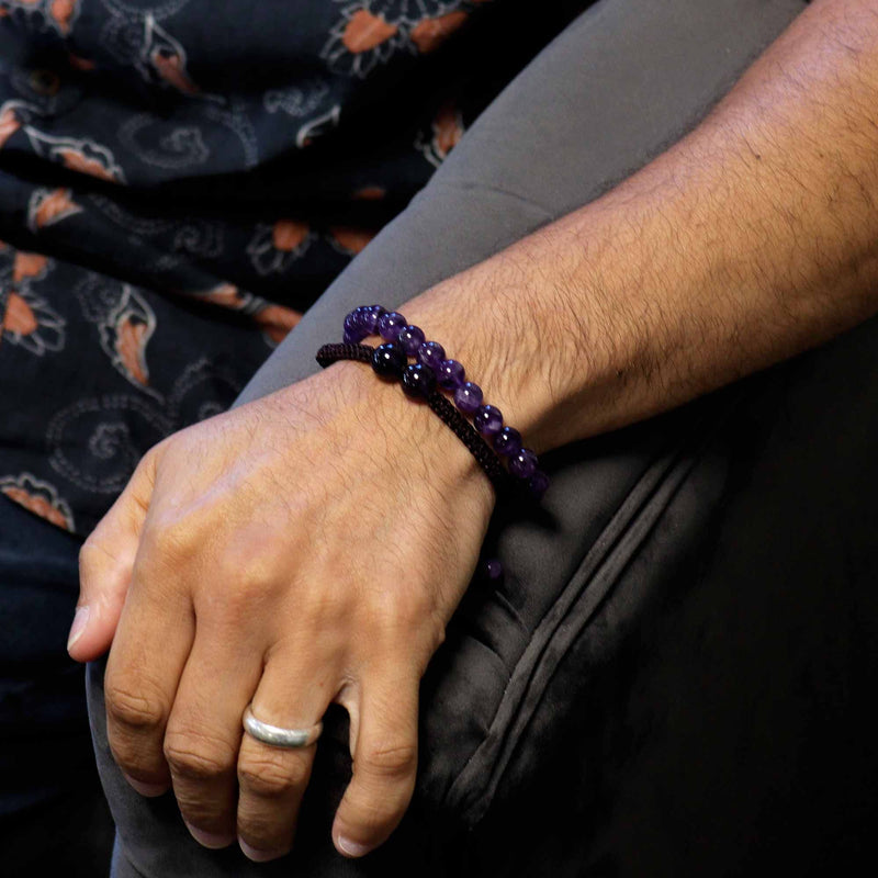 Gemstone Double Power Bracelets- Amethyst product image