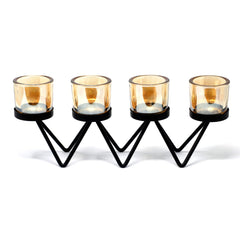 Centrepiece Iron Votive Candle Holder - 4 Cup Zig Zag product image 2