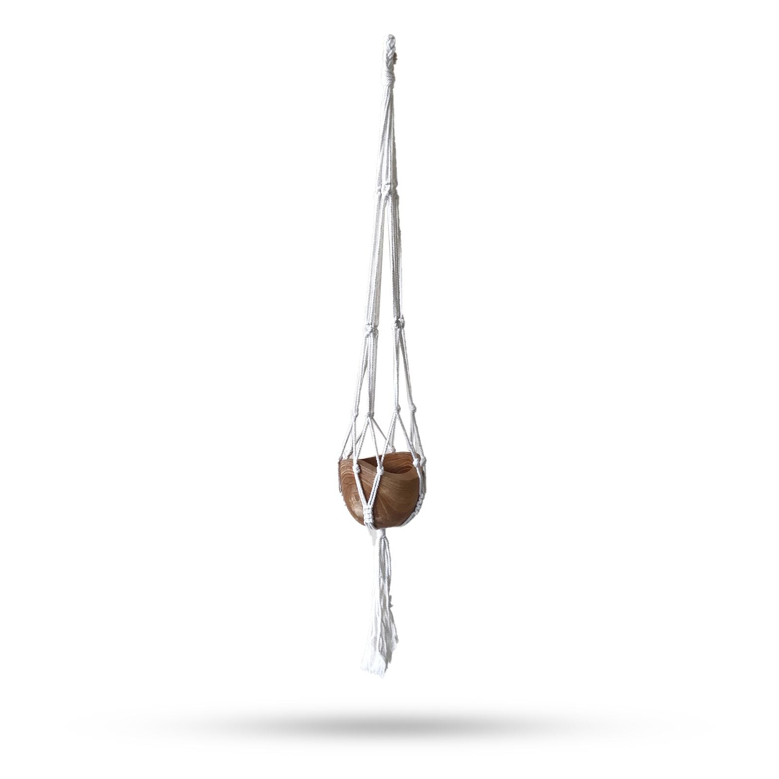 Macrame Pot Holder Classic - Natural Med Pot product image