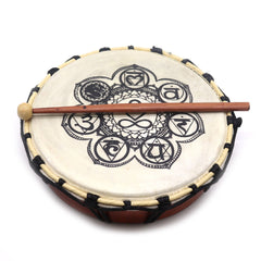 Chakra Shamanic Drum with Stick - 25cm product image 4