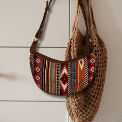 Jacquard Hobo Bag - Rich Browns (brown strap) product image 4