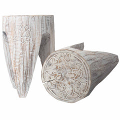 Interlocking Table/Stool set of 2 - Lrg Whitewash product image 2