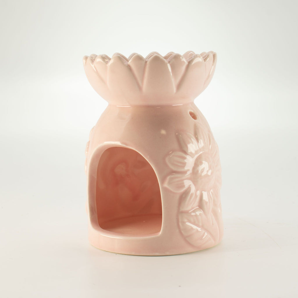 Ceramic Sunflower Oil Burner - Pastel Pink product image 3