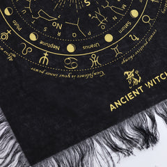 Ancient Witch Pendulum Divination Cloth - All Seeing Eye - Black & Gold product image 2