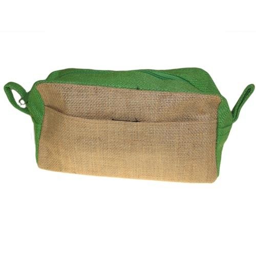 Jute Toiletry Bag - Natural & Green product image