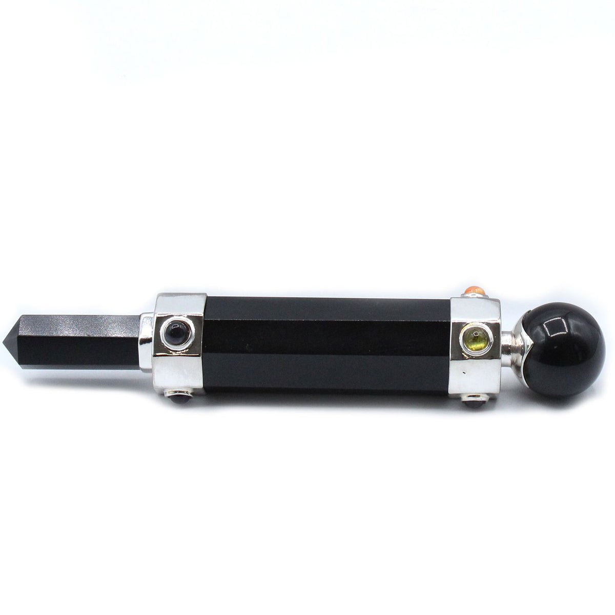 Hexagonal Crystal Healing Wand - 12cm - Black Agate product image 5