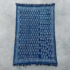Handmade Indigo Throw - 170x120cm - Chhota Flower product image 2