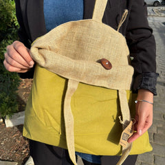 Jute & Cotton Reversible Big Bag - Pistachio product image 4