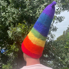 Felted Sauna Wizard Hat - Rainbow product image 2