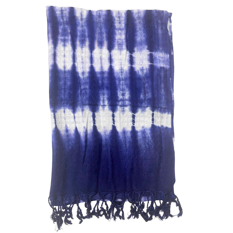 Boho Java Art Stole/Scarf - Indigo Stripes - 62x200cm product image