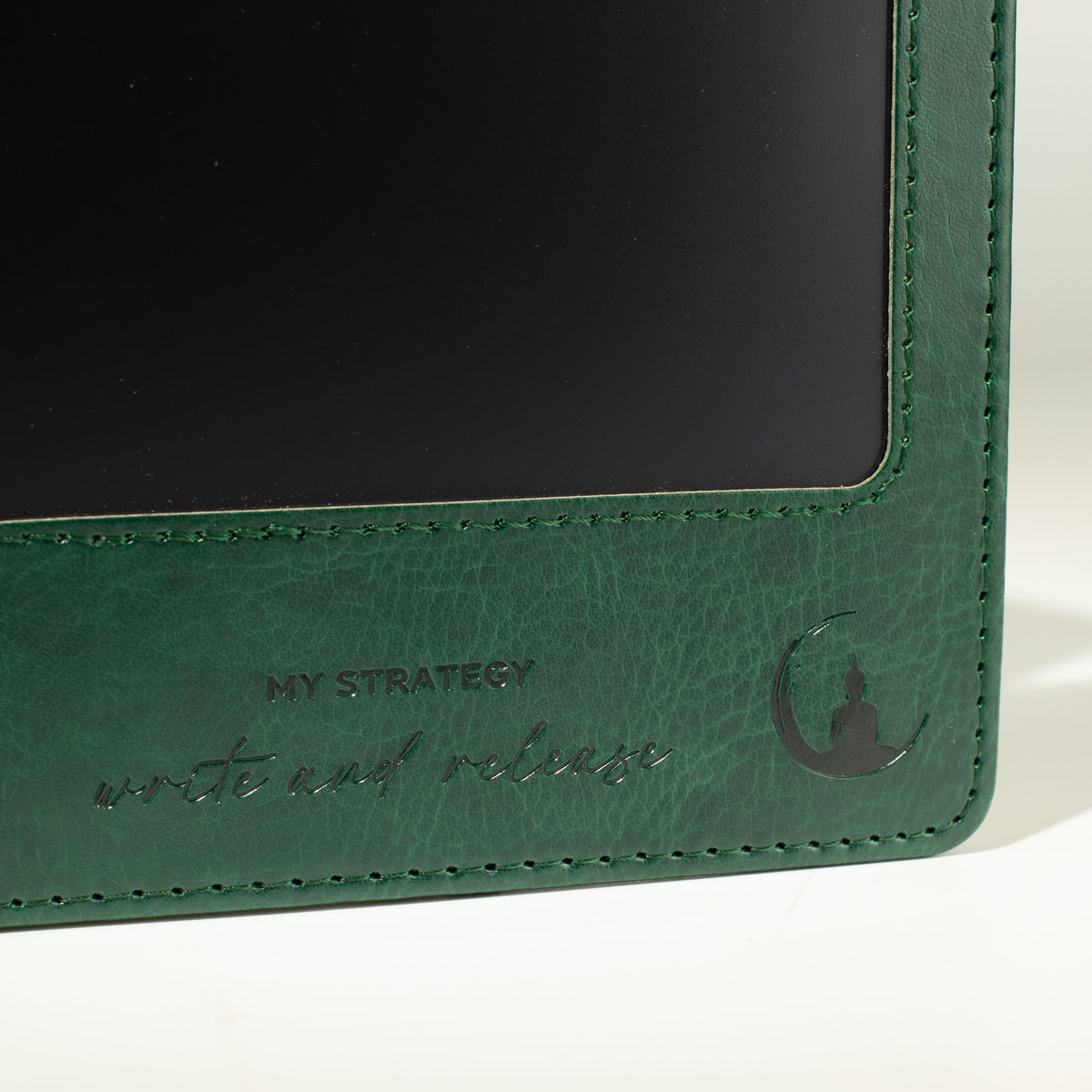 A5 Intention Note Book - LCD Wipe Screen - Green Leather Effect - 80 Leafs - product image 10