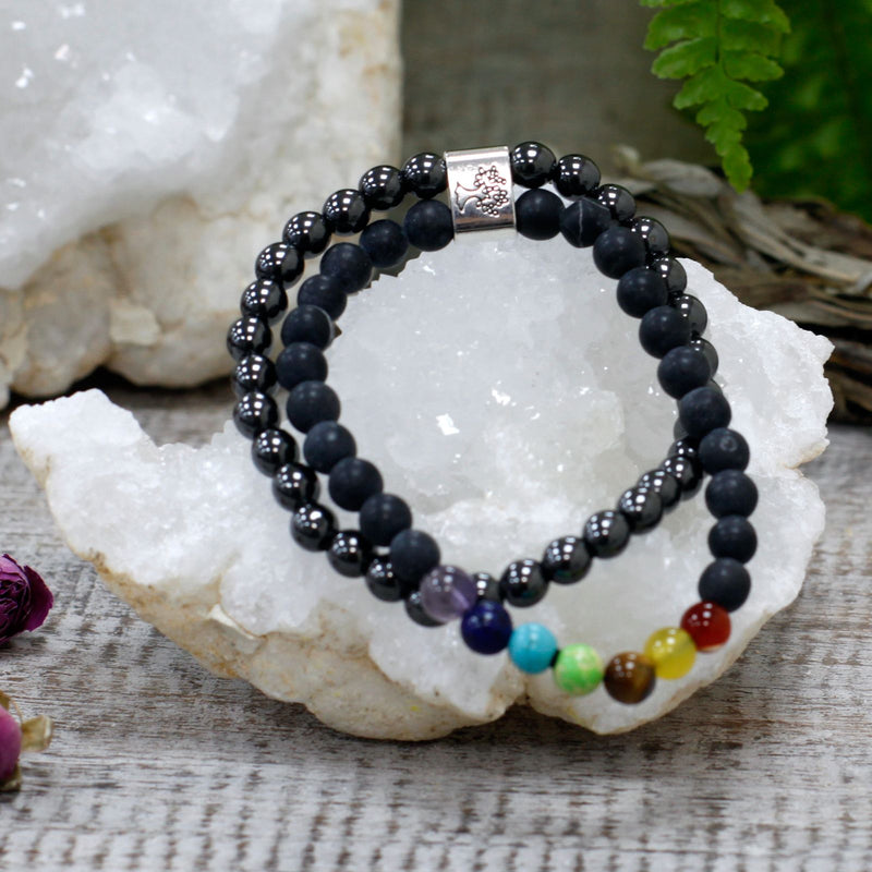 Magnetic Gemstone Bracelet - Black Stone Chakra product image