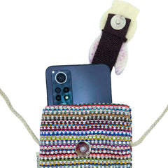 Phone Holder Bag Stripes Pink - bunny decor product image 3