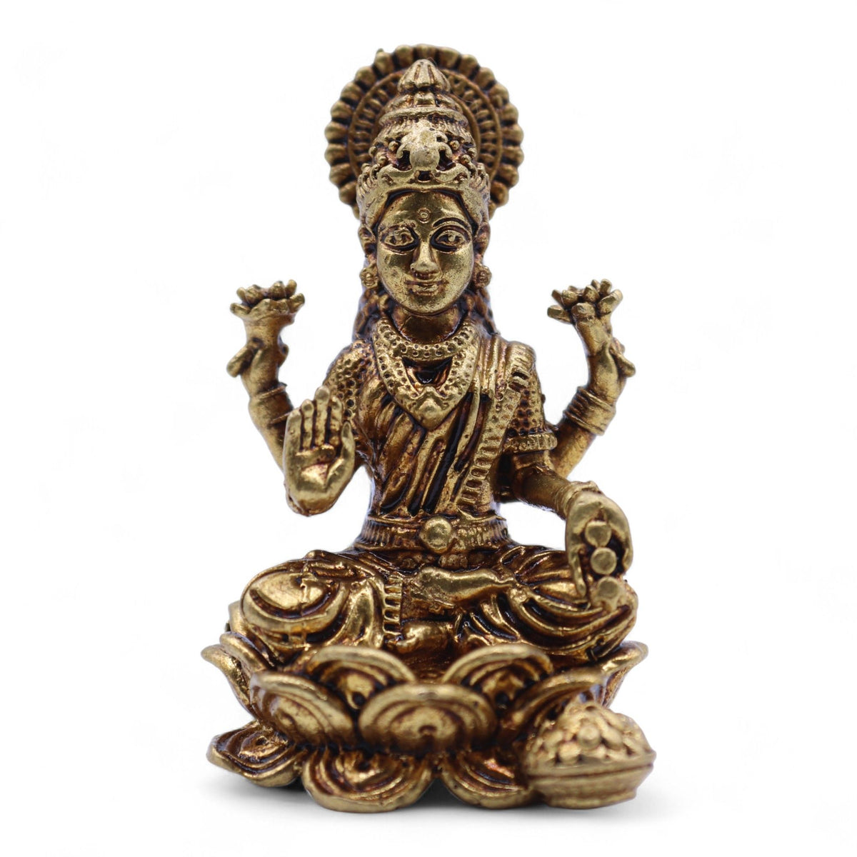 Brass Miniature Gods - Laxmi (52gms) - 49mm product image 5