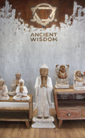 Buddha Statue Standing - Whitewash - 1m Welcome product image