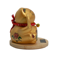 Solar Money Cat Wooden Base - Gold moving Hand product image 3