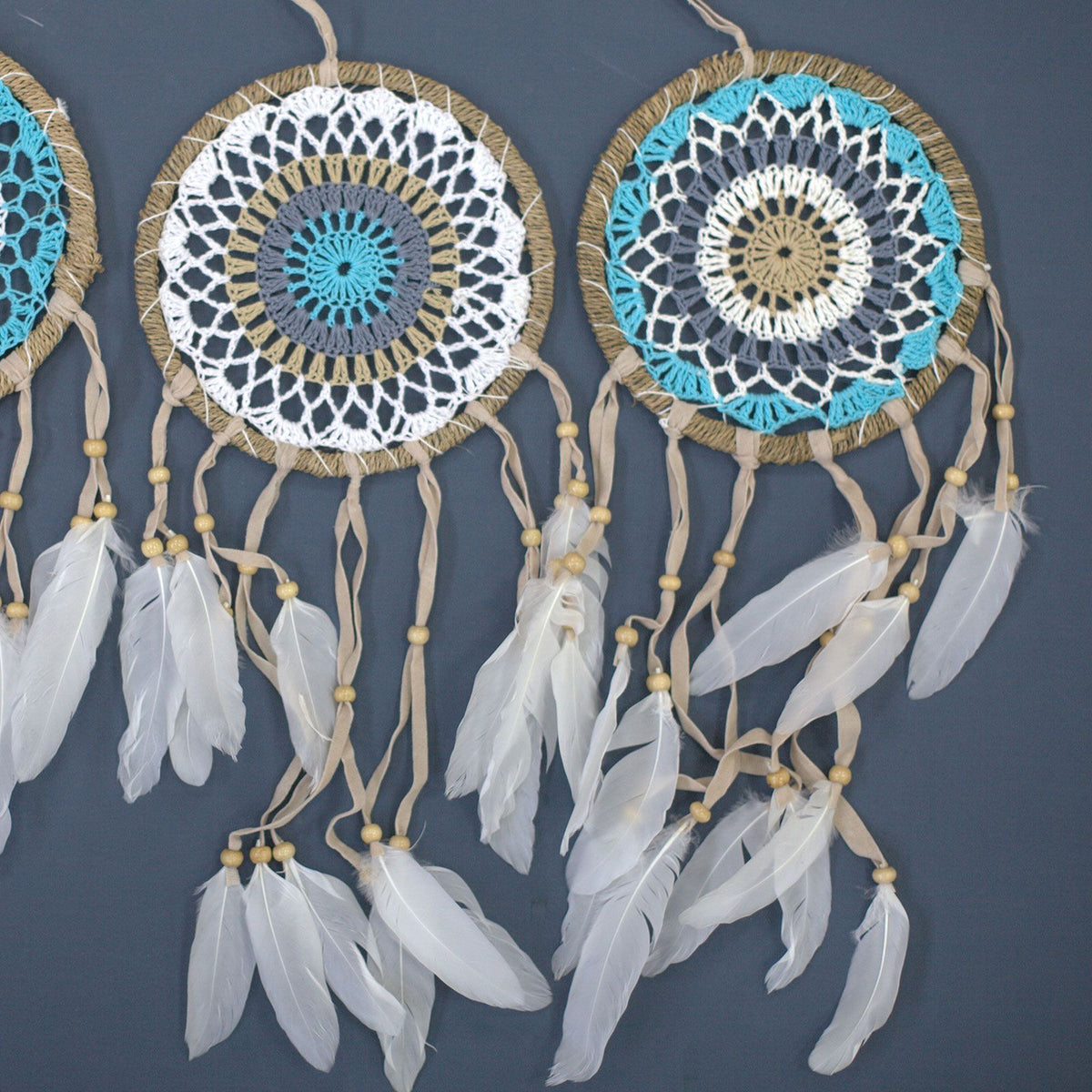 Pastel Blue Macramé Dream Catcher 16cm (asst colours) product image 3