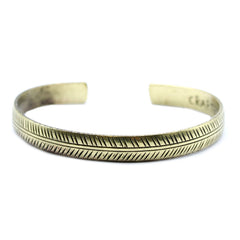 Brass Tibetan Bracelet - Slim Tribal Leaf product image 4