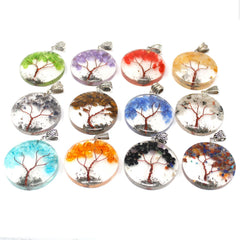 Orgonite Power Pendant - Round Amethyst Tree (mix) product image 2