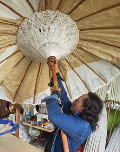 Bali Patio Parasol - Canvas - Natural Decor - 2m product image 3