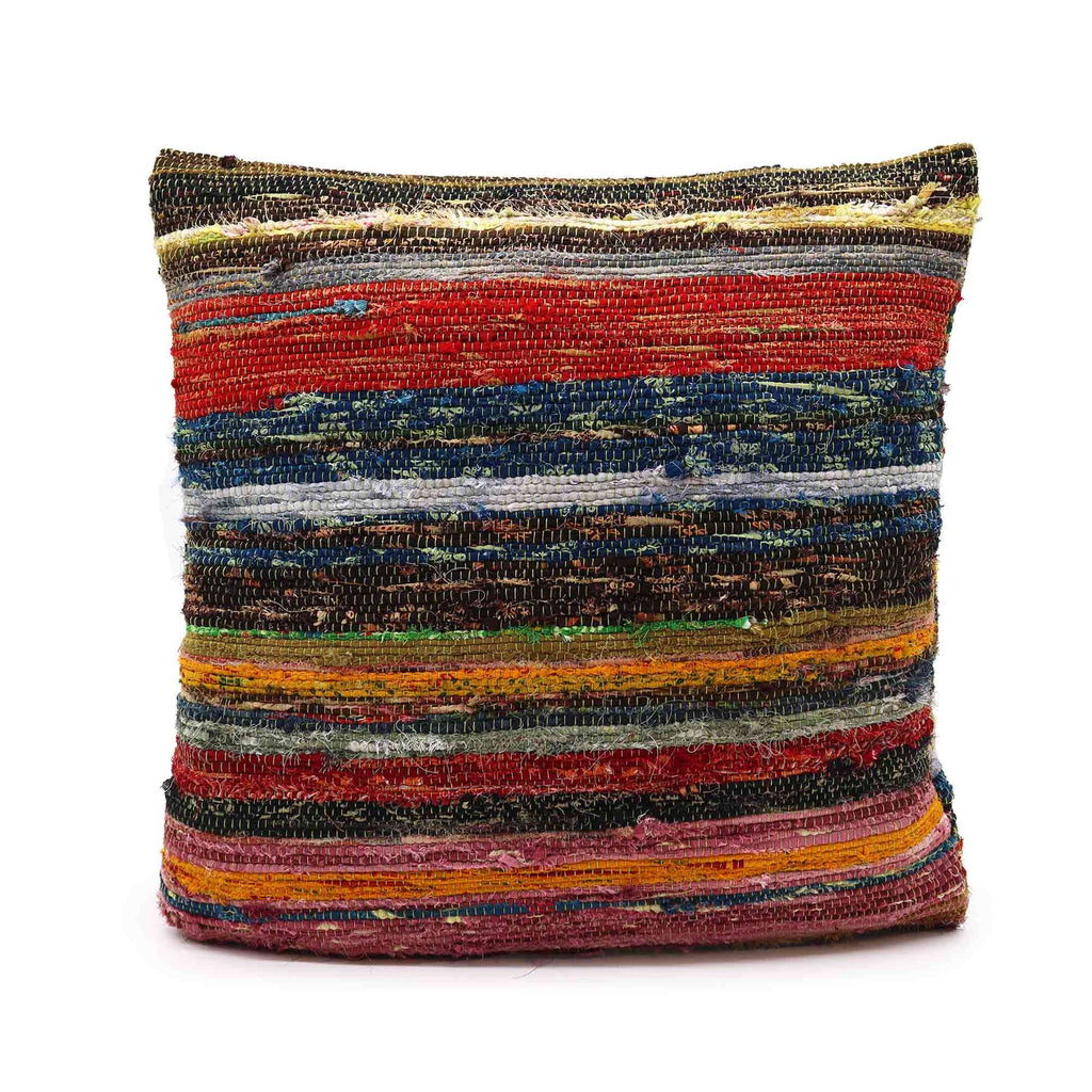 Rag Rug Cushion Covers - Natural Greens product image 3