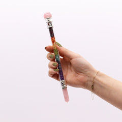 7 Chakra Crystal Healing Wand - Rose Quartz product image 2