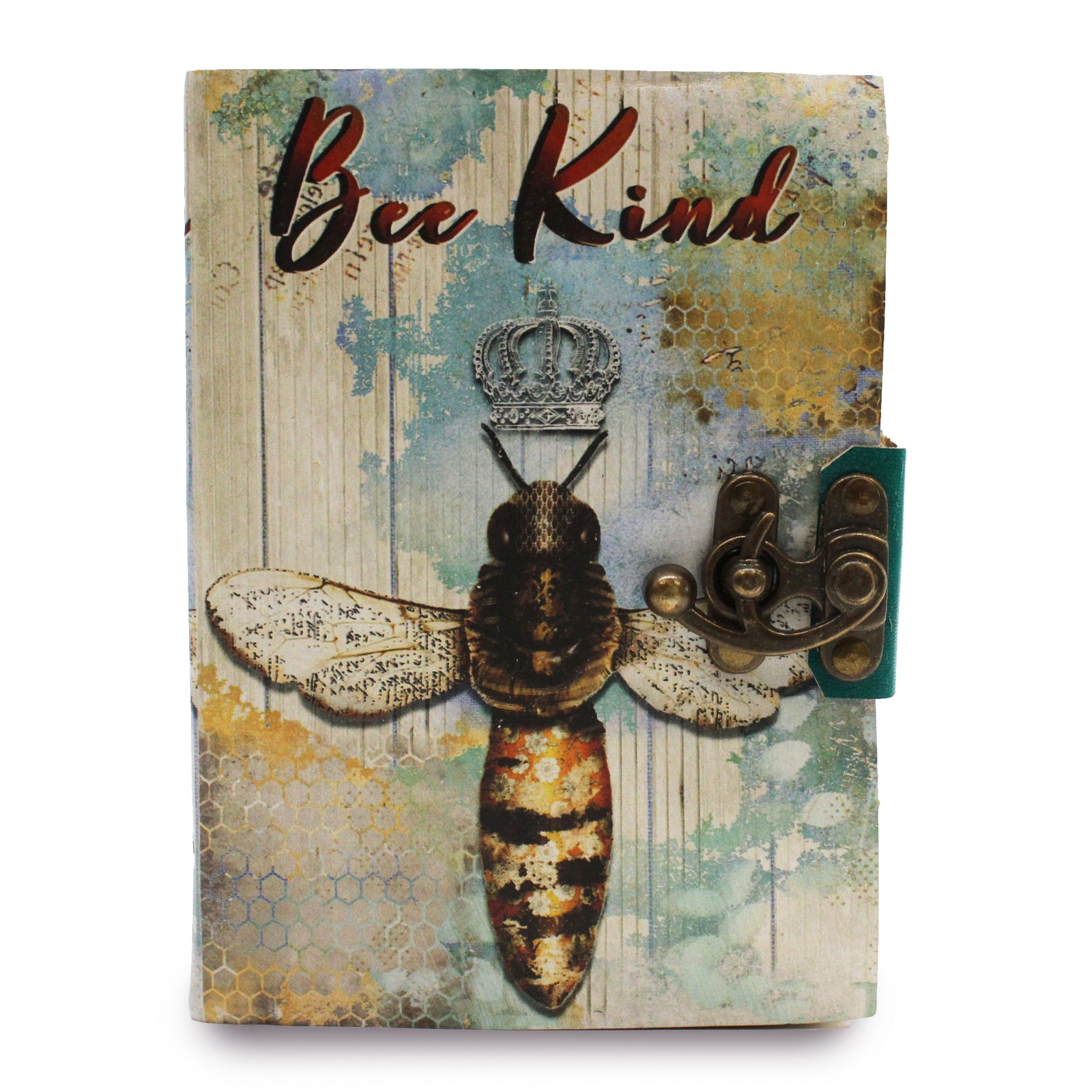 Leather "Bee Kind" Deckle-edge Notebook (7x5") product image