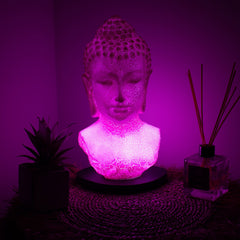Buddha Bust Lamp Cherry Crackle - Oval stand product image 2