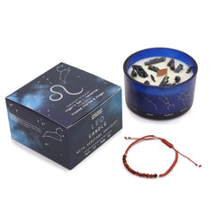 Zodiac Crystal Candle with Gemstone Bracelet - Leo product image 3