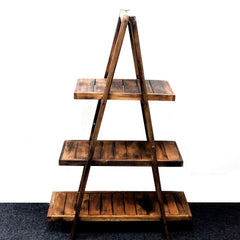 Folding Wooden A-Frame Shelf – Brown product image 2