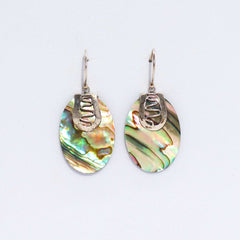 Shell & Silver Earrings - Abalone product image
