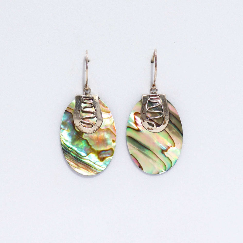 Shell & Silver Earrings - Abalone product image