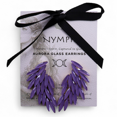 Lavender - Vintage Glass - Angel Wings - Earrings product image 4