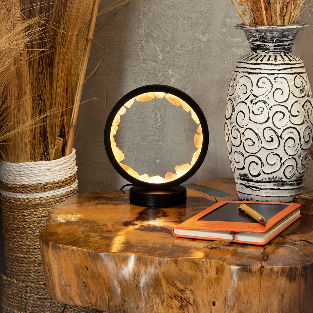 Gemstone Halo Lamp - Zen Body - Rose Quartz – product view 7