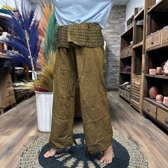 Yoga and Festival Pants - Thai Fisherman Mandala Mantra on Orange product image 3
