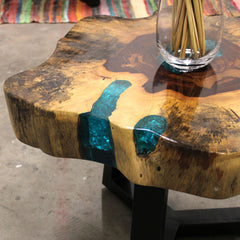 Tamarind and Resin Coffee Table - Aqua product image 7
