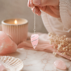 Raw Gemstone Pendulum - Rose Quartz product image 4