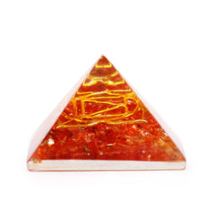 Sm Orgonite Pyramid 25mm Gemchips and Copper (assorted colours/designs) product image 5