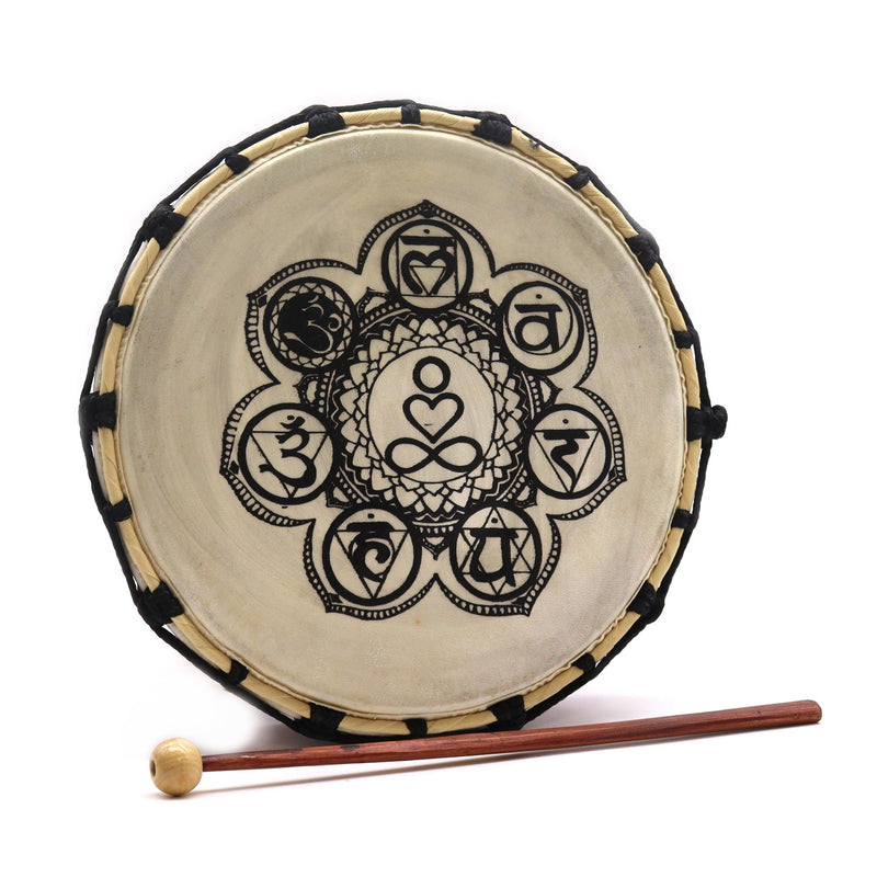 Chakra Shamanic Drum with Stick - 25cm product image