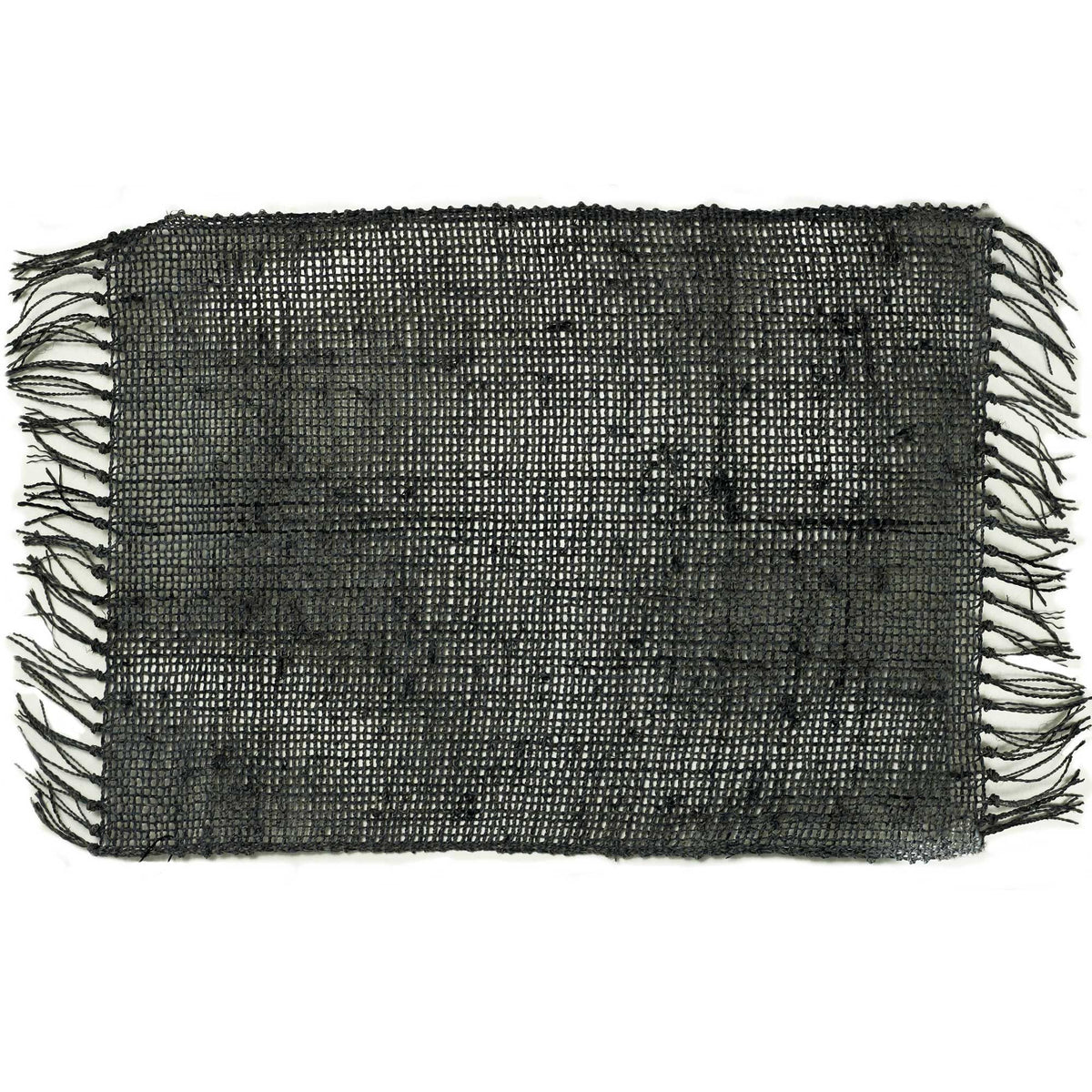 Seagrass Fringe Natural Placemat - Charcoal product image 2