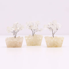 Mini Gemstone Tree On Orgonite Base - Rock Quartz (15 stones) product image 5