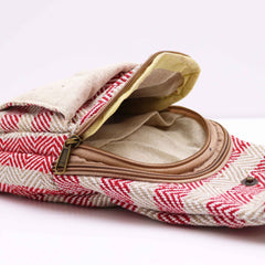 Body Cross Bag Natural Cotton - Tan & Pink product image 3