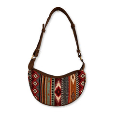 Jacquard Hobo Bag - Rich Browns (brown strap) product image 3