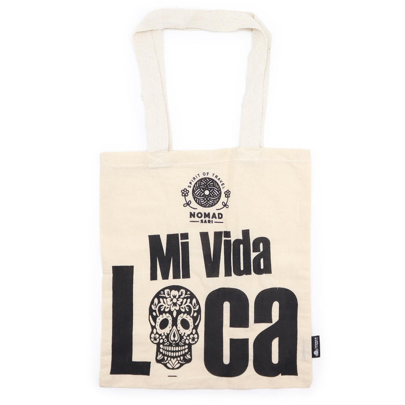 Iconic Basic Tote Bag - Mi Vida Loca - Natural 4oz product image
