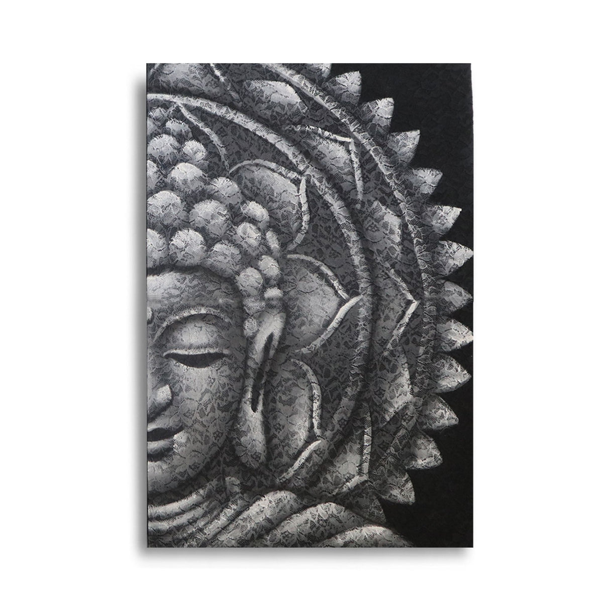 Grey Half Buddha Mandala 60x80cm product image