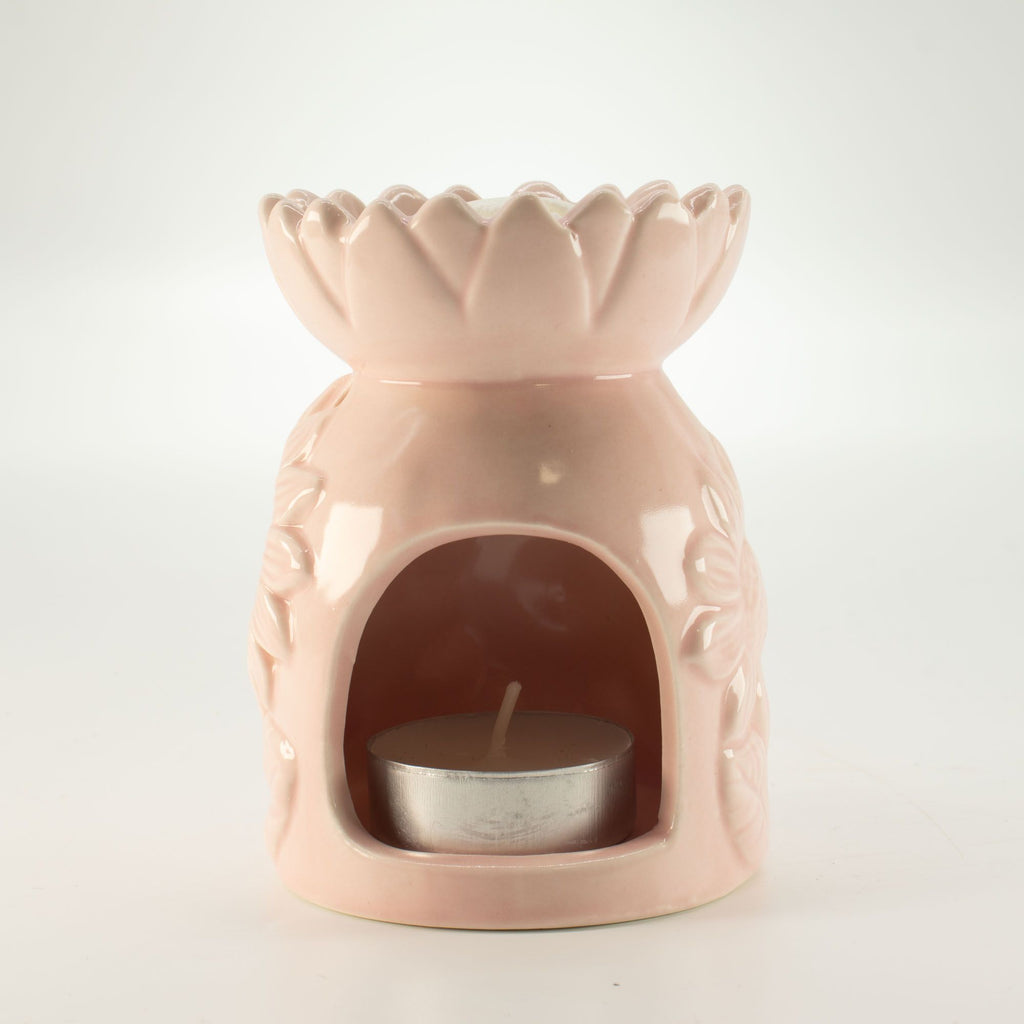 Ceramic Sunflower Oil Burner - Pastel Pink product image 4
