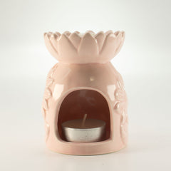 Ceramic Sunflower Oil Burner - Pastel Pink product image 4