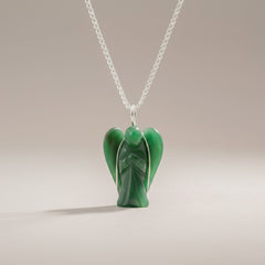 Gemstone Guardian Angel Pendant - Green Aventurine product image