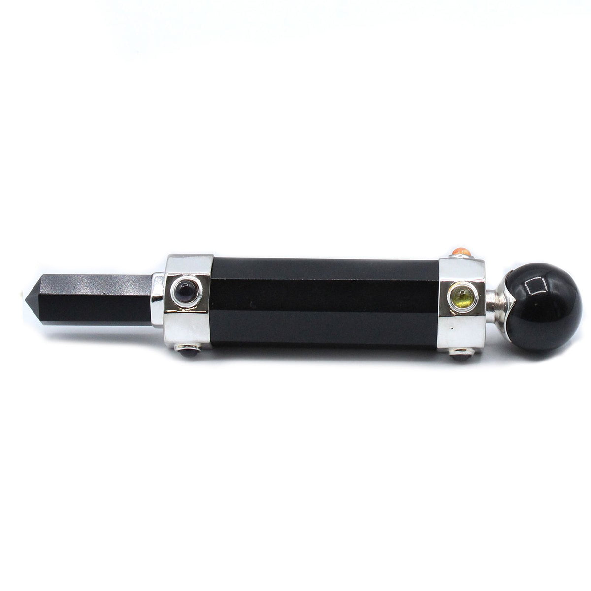 Hexagonal Crystal Healing Wand - 12cm - Black Agate product image